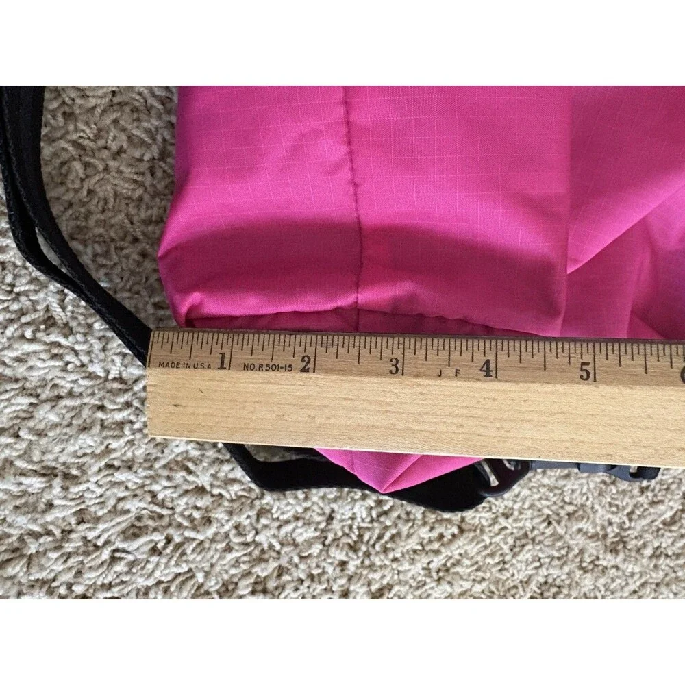 Le SportSac Easy Carry Tote Bag Pink Black Lining Double Handles Crossbody Strap